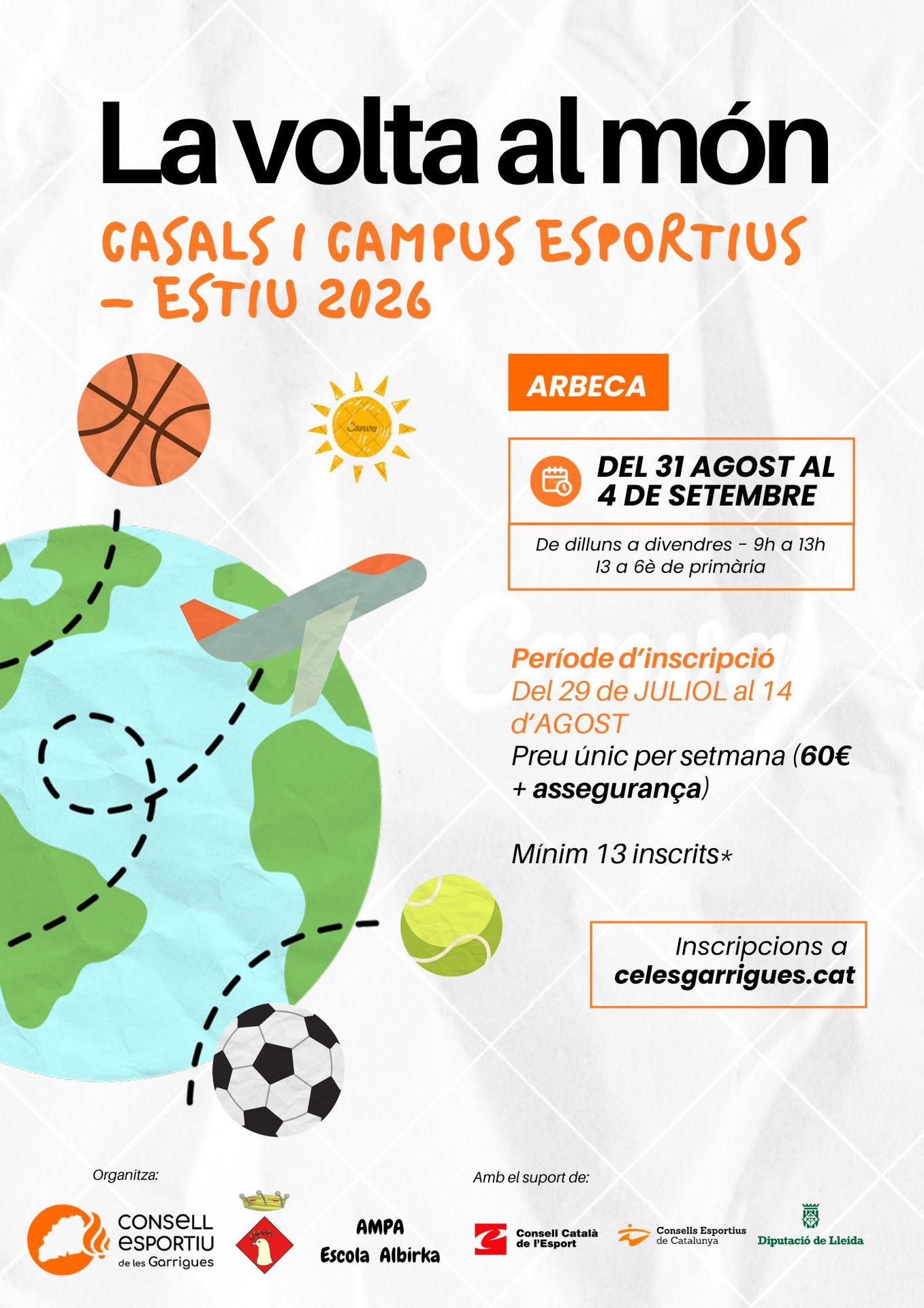 Casal d'Estiu 2026 - Arbeca Septiembre